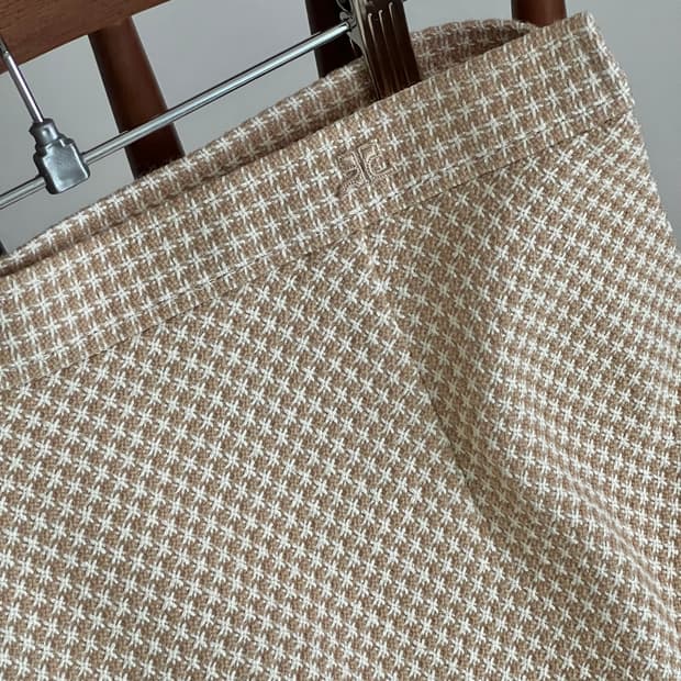 쿠레쥬 울 실크 머메이드 스커트 꾸레쥬