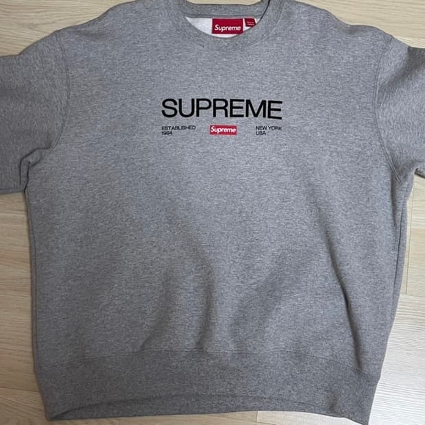 슈프림 이스테블리시드 맨투맨