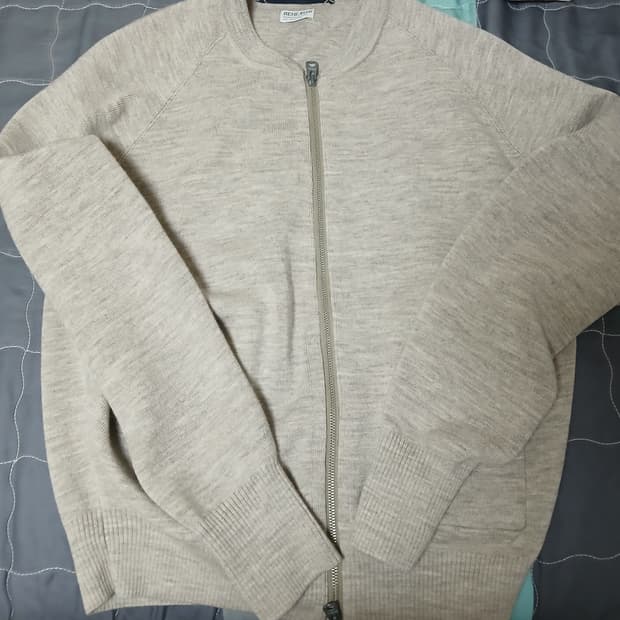 비헤비어 집업 가디건 오트밀 3