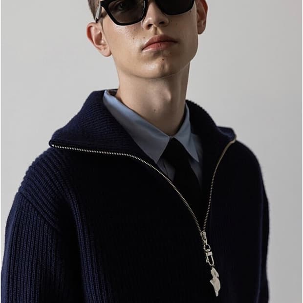 벨리에 집업 니트 