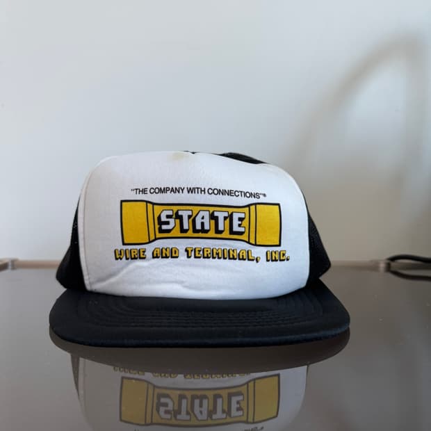 USA 블랙 state vintage cap 메쉬캡 빈티지모자 볼캡