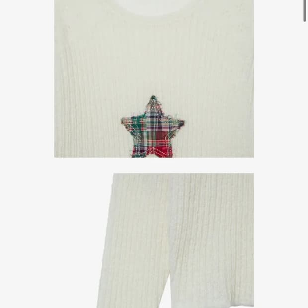 aeae 스타 니트 SHEER APPLIQUE KNIT [IVORY]