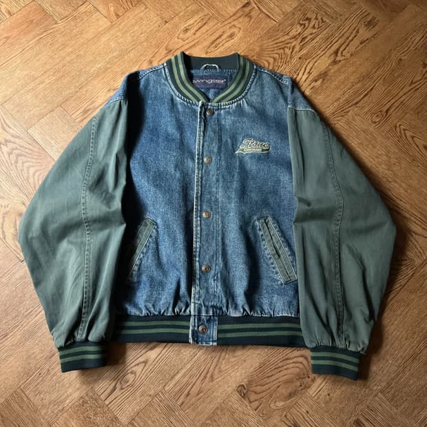 [XL]90's Swingster USA 오버핏 데님 바시티 자켓