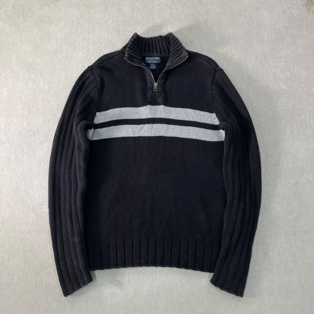 95 폴로랄프로렌 진스 코튼 반집업 니트