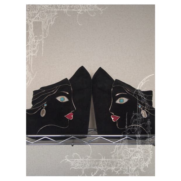 rare* 돌체앤가바나 아트피스 웨지힐 앵클부츠