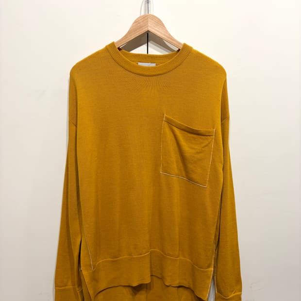 솔리드옴므 스티치 포켓 니트 슬리브