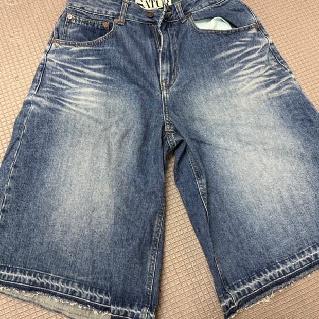 SATUR세터 가봉 데님 버뮤다 팬츠