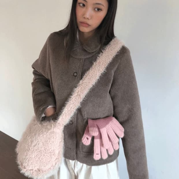 샵더기 헤어리 숏코트 브라운