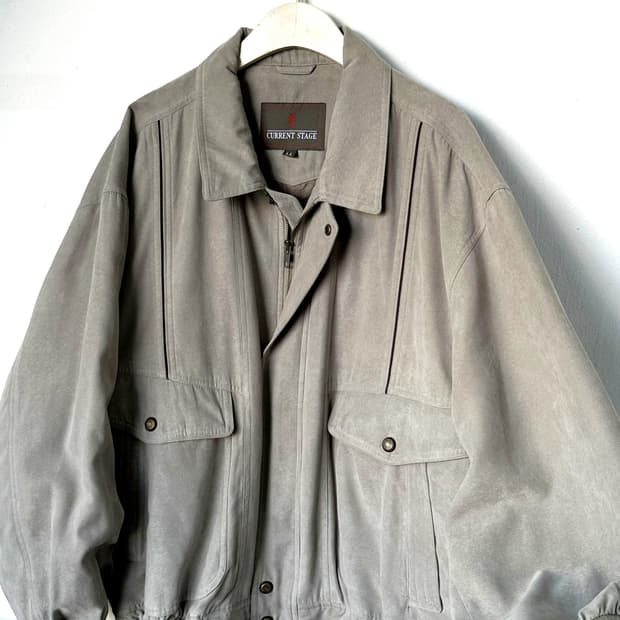 Soft fabric design blouson jacket