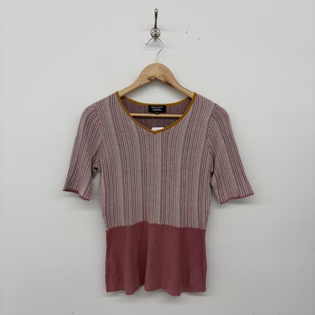 소니아리키엘 반팔 니트 탑 핑크 여성S