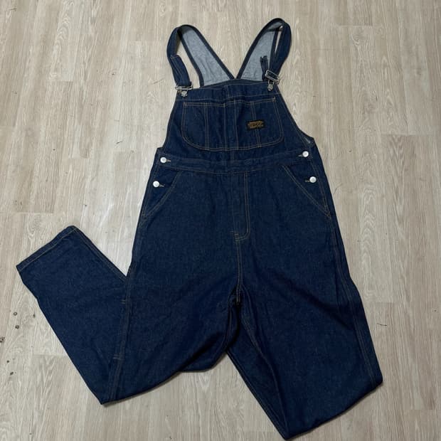 스몰버드 워크웨어 오버롤 생지 데님 멜빵바지 [진청] M
