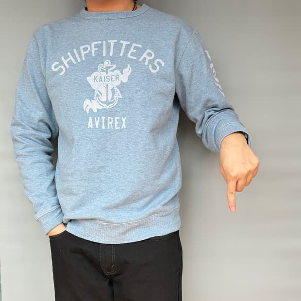 아비렉스 타입블루 스웻셔츠 맨투맨