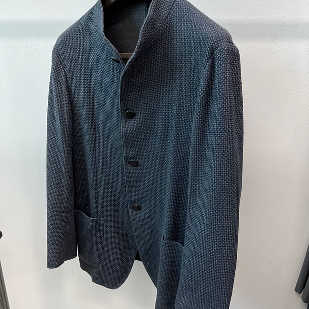 100) 알마니꼴레지오니 와플 니트자켓 