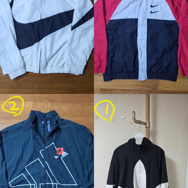 아디다스 나이키 바람막이 4종