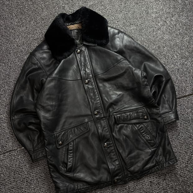 HI-FIVE 아카이브 램스킨 레더 무스탕 봄버 자켓 2219