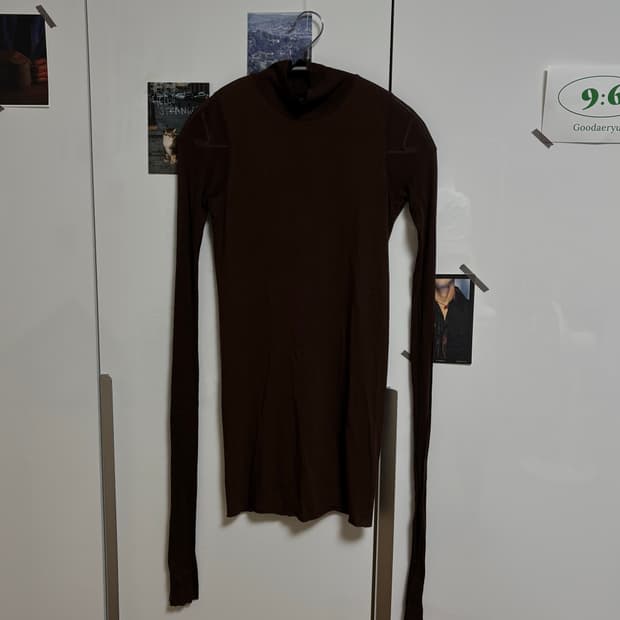 Rick Owens Lilies 시스루 하이넥 롱슬리브