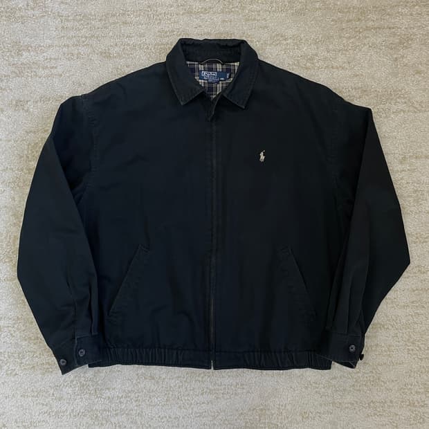 [L] 폴로 랄프로렌 해링턴 스윙탑 블루종 자켓 (체크 안감 O)