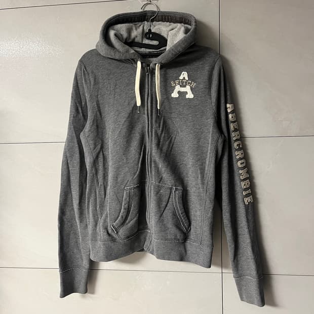 아베크롬비 스펠로고 후드집업 그레이 (L) 