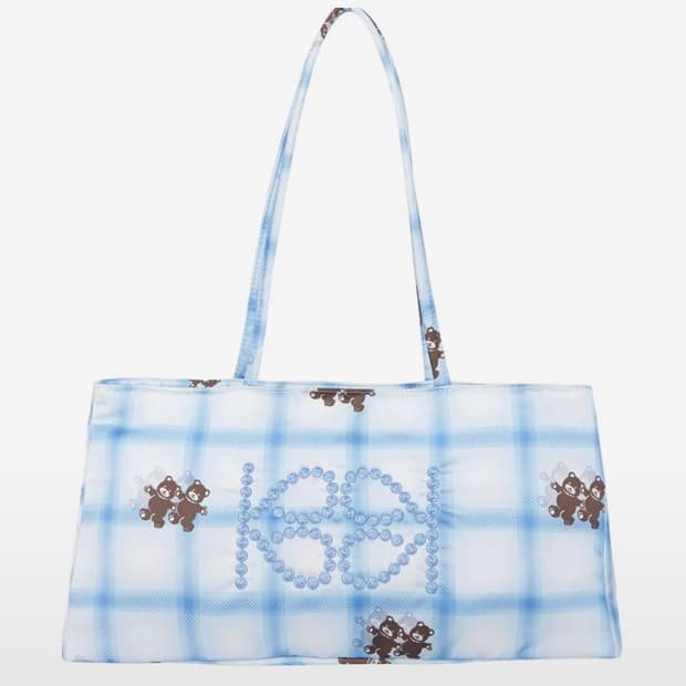 기준 kijun Shopper Bag Check Bear