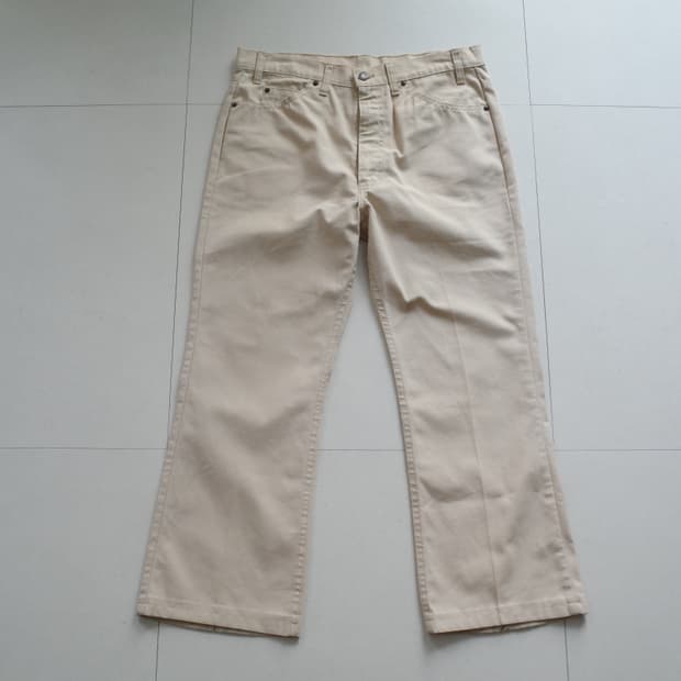 80년대 MADE IN USA 리바이스 516 탈론지퍼 캔버스 코튼 팬츠