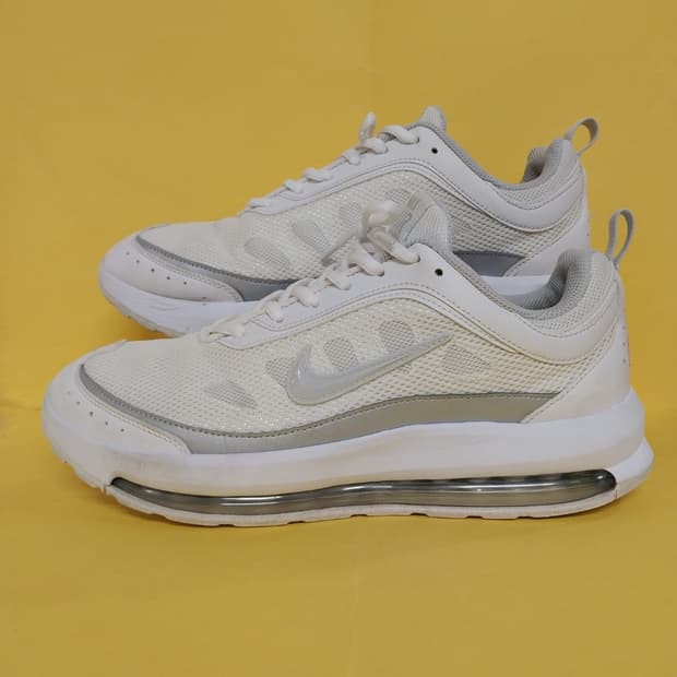 남성 나이키 에어맥스 AP 화이트 퓨어 플래티넘 운동화 (290)