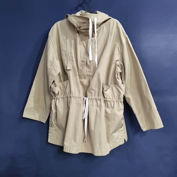 아크네스튜디오 후드 면 오버핏 반집업자켓