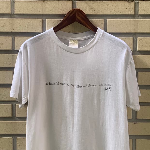 1980s Lee jeans 커머셜 티셔츠