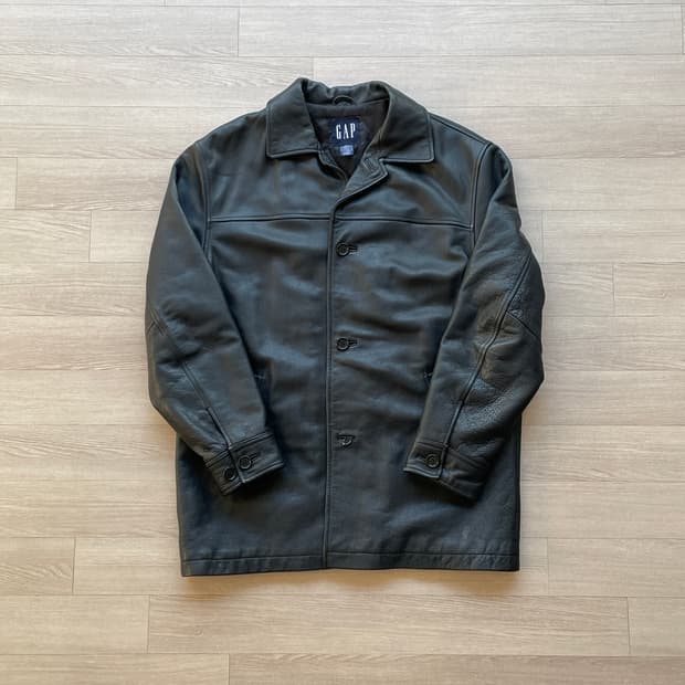 90s 올드갭 레더 카코트