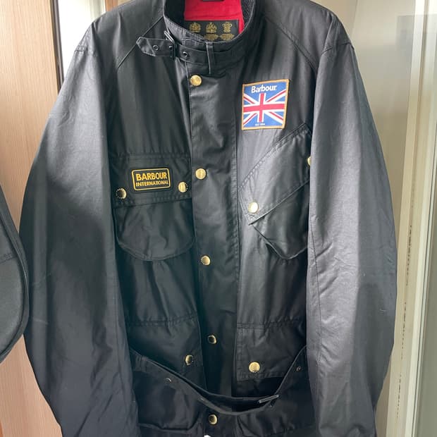 바버인터네셔널 유니온잭 왁스 자켓