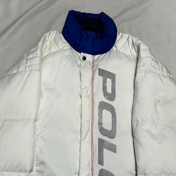 100 폴로 90‘s 레이싱 구스다운 패딩