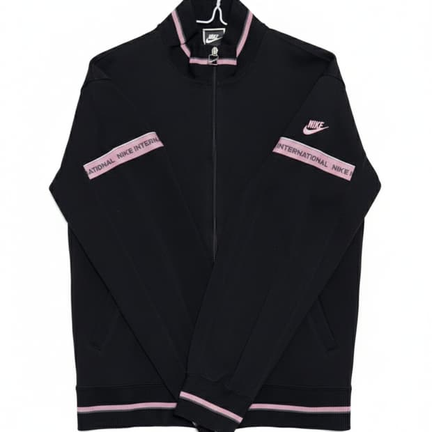 JPN나이키 80's빈티지 집업 져지 트랙탑 자켓/블랙 핑크,검핑