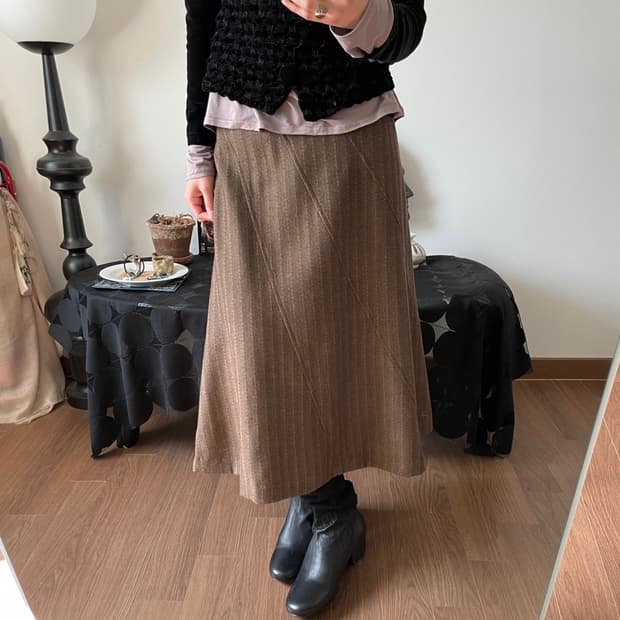 wool stitch skirt