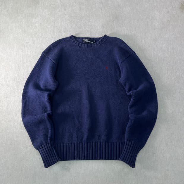 95 폴로랄프로렌 00s 코튼 네이비 니트 