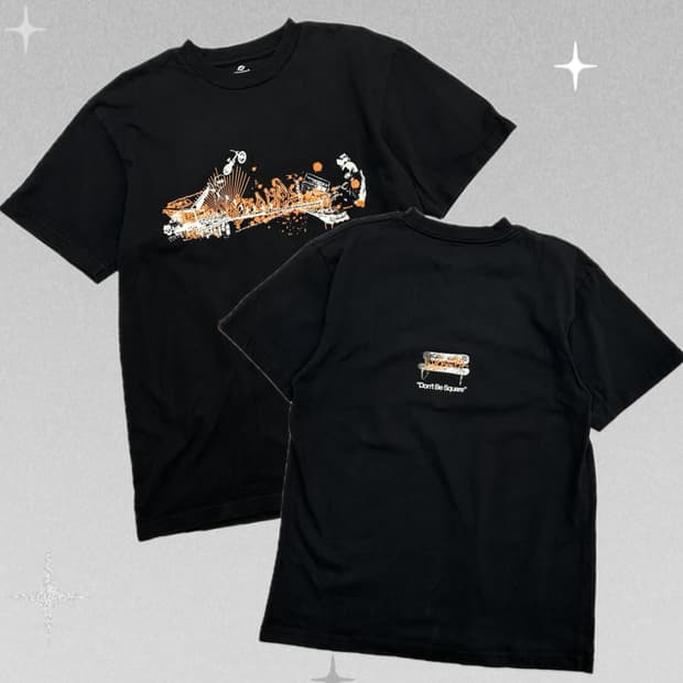 🖤Kissmark 펑크 라운드 블랙 반팔 티셔츠🖤 프린팅 스트릿