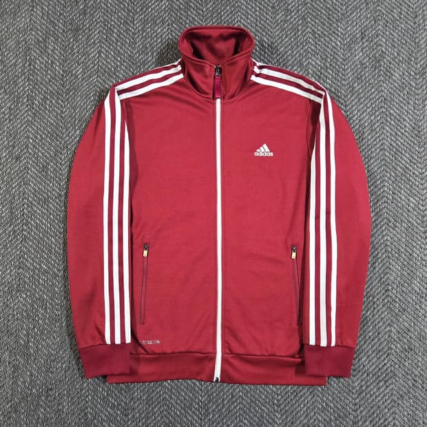 아디다스 삼선 버건디 와인 트랙탑 져지

