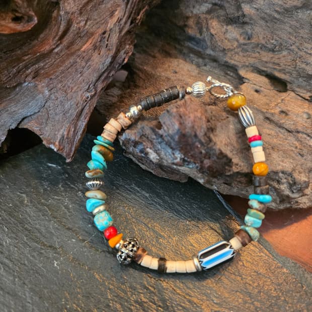 3cross EARTHWAY silver/stone bracelet