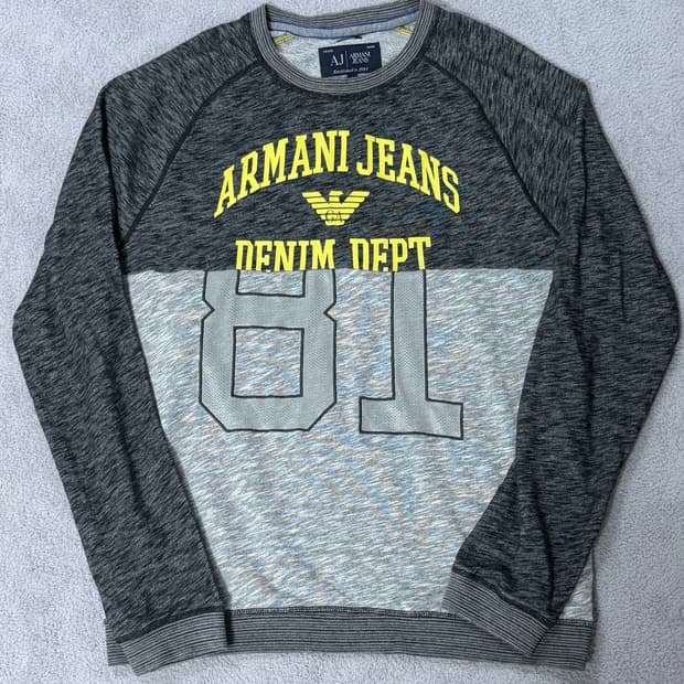 ARMANI JEANS 알마니진스 배색 스웻셔츠 xl