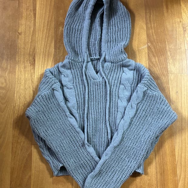 ☁️ [포근포근] 구름조각 꽈배기 후드 니트 ☁️