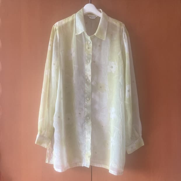 Vintage floral sheer shirt