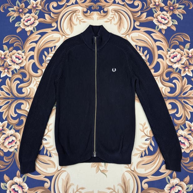 (M)프레드페리 FREDFERRY 니트집업(네이비)