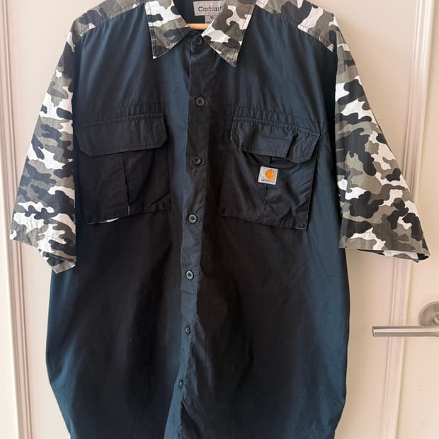 칼하트(CARHARTT) 카모반팔셔츠 XL