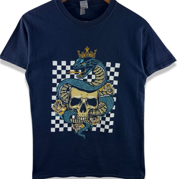 USA snake and skull tee3541