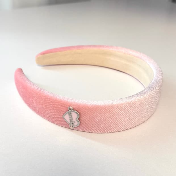 이미스 핑크 벨벳 헤어밴드