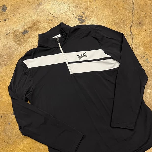 [정품/1] WAAC 블랙 화이트 긴팔 티셔츠 b15