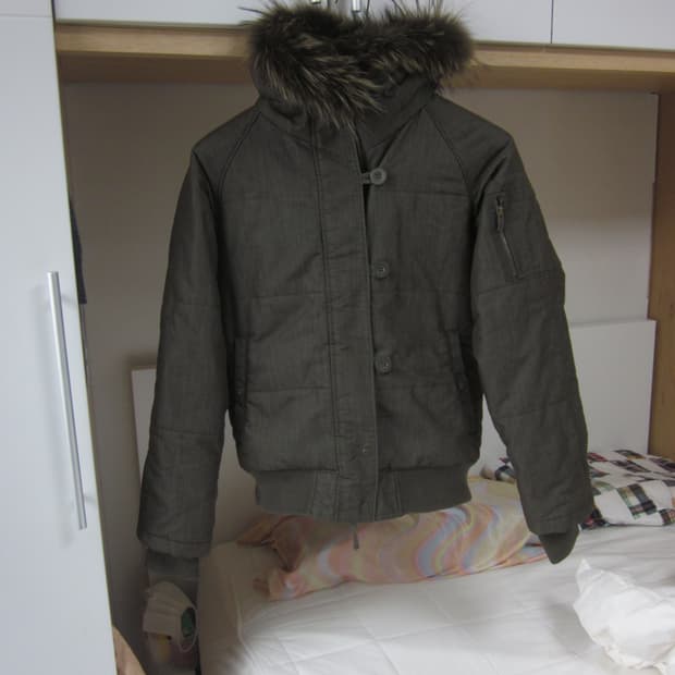 콜롬비아 columbia 복각 털 후드 패딩 자켓