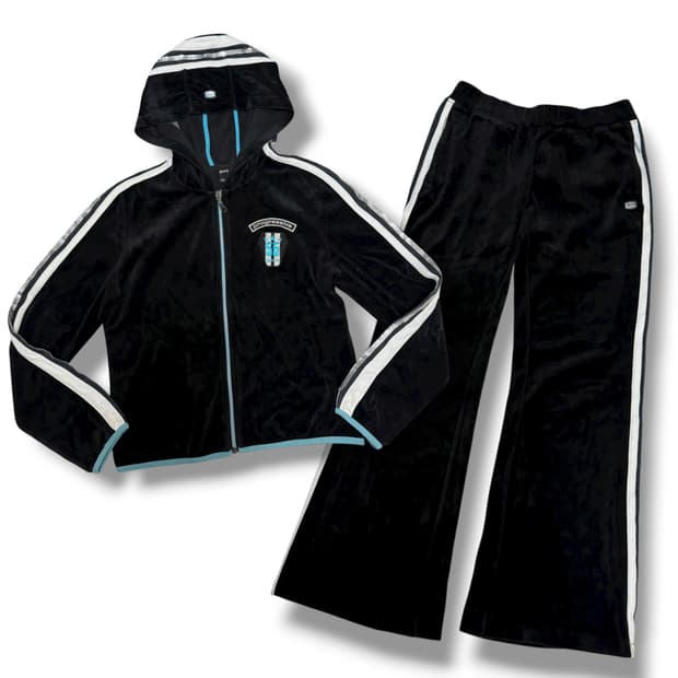 EXR 이엑스알 벨로아 후드집업 부츠컷팬츠 트레이닝 셋업