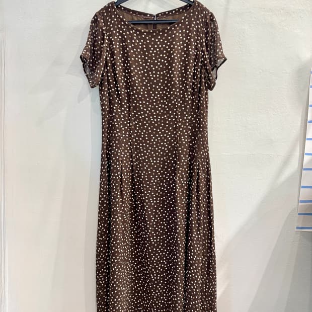japan vintage 도트 캡소매 OP