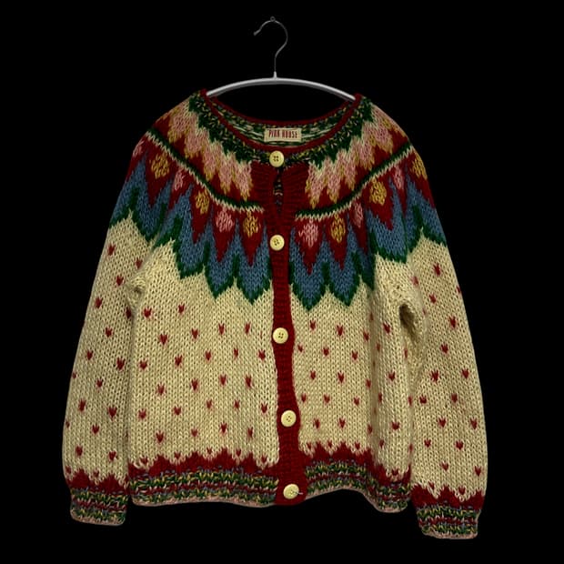 핑크하우스 노르딕 가디건