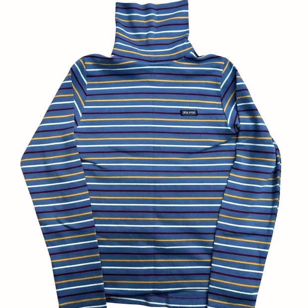 스컬프터 Striped Turtleneck Long Sleeve Tee