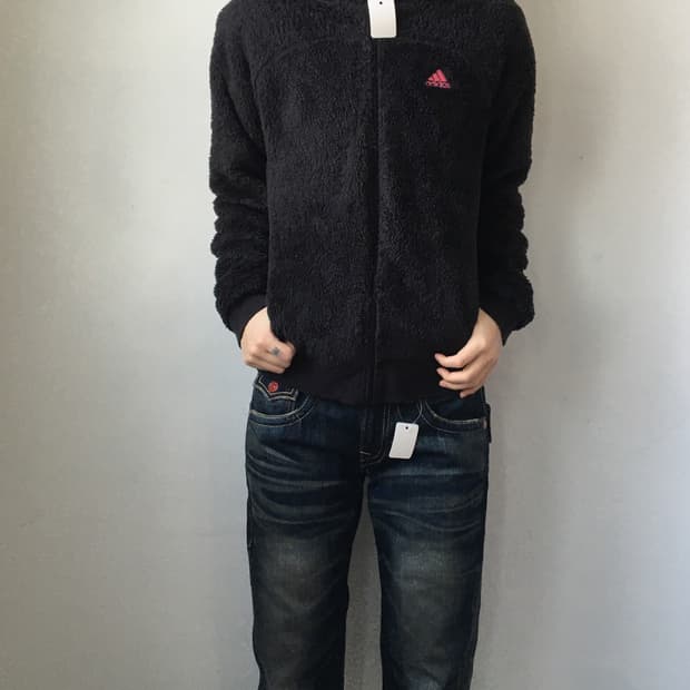 Adidas fleece hood zip up